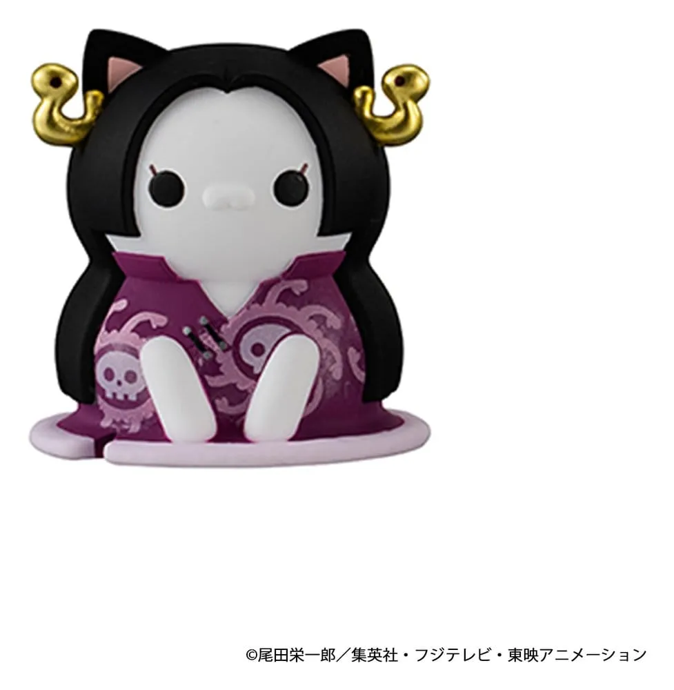 One Piece Mega Cat Project Nyan Piece Nyan! Luffy & the Seven Warlords of the Sea Mini Figures 3 cm Blind Box Display (8) (Repeat)